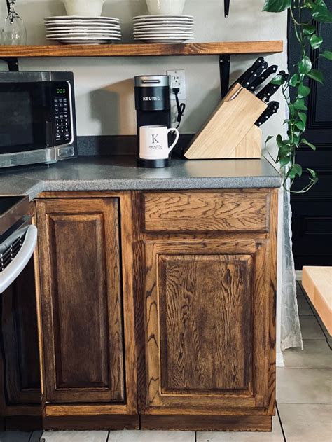 oak cabinets with briwax